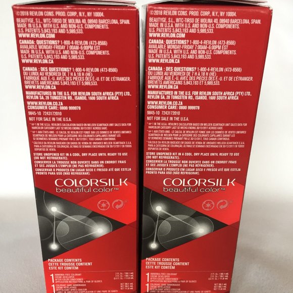 (Lot of 2) Revlon Colorsilk Beautiful Color 3D Color+Shine No Ammonia #10 Black - Picture 5 of 5